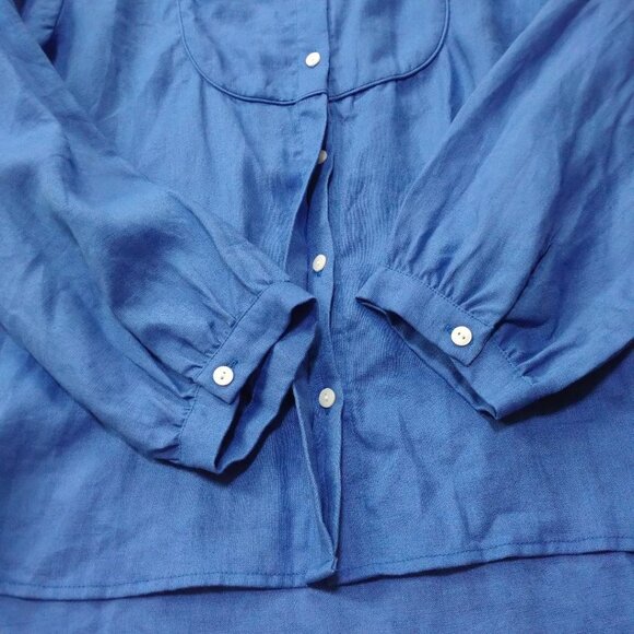 Luckyi Blue Shirt Blouse - Picture 5 of 7